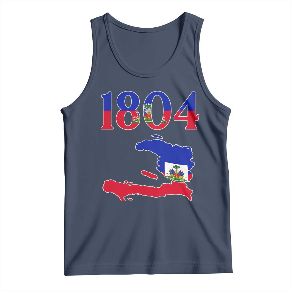 1804 Haiti Map and Flag Tank Top Haitian Heritage Pride Graphic