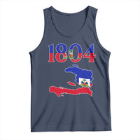 1804 Haiti Map and Flag Tank Top Haitian Heritage Pride Graphic