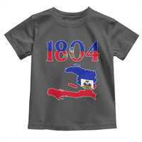 1804 Haiti Map and Flag Toddler T Shirt Haitian Heritage Pride Graphic
