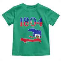 1804 Haiti Map and Flag Toddler T Shirt Haitian Heritage Pride Graphic