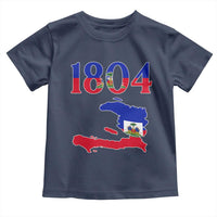 1804 Haiti Map and Flag Toddler T Shirt Haitian Heritage Pride Graphic
