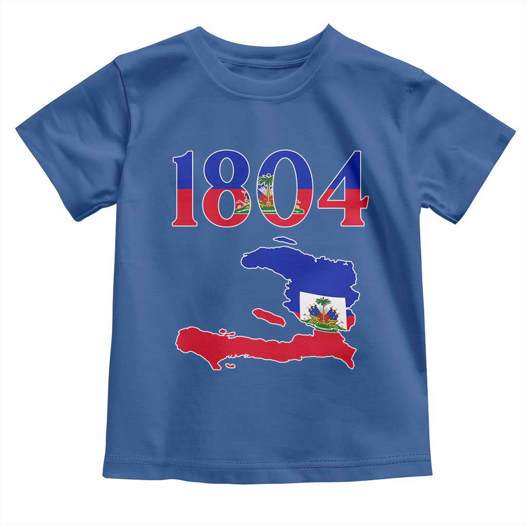1804 Haiti Map and Flag Toddler T Shirt Haitian Heritage Pride Graphic