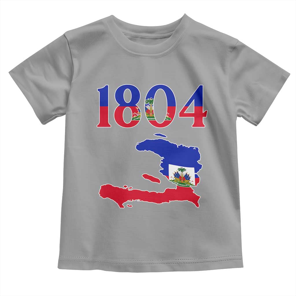 1804 Haiti Map and Flag Toddler T Shirt Haitian Heritage Pride Graphic