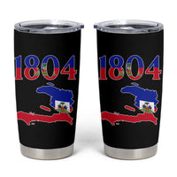 1804 Haiti Map and Flag Tumbler Cup Haitian Heritage Pride Graphic