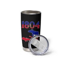 1804 Haiti Map and Flag Tumbler Cup Haitian Heritage Pride Graphic
