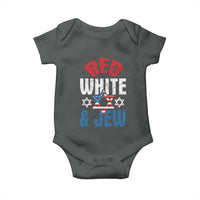 Red White and Jew Baby Onesie Funny Jewish Patriotic 4th of July Star Of David - Wonder Print Shop