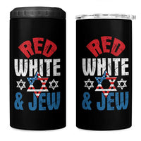 Red White and Jew 4 in 1 Can Cooler Tumbler Funny Jewish Patriotic 4th of July Star Of David - Wonder Print Shop