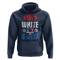 Red White and Jew Hoodie Funny Jewish Patriotic 4th of July Star Of David - Wonder Print Shop