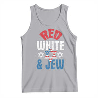 Red White and Jew Tank Top Funny Jewish Patriotic 4th of July Star Of David - Wonder Print Shop