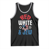 Red White and Jew Tank Top Funny Jewish Patriotic 4th of July Star Of David - Wonder Print Shop