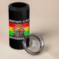 Juneteenth Is My Independence Day 4 in 1 Can Cooler Tumbler Bold Afro Liberation Pan-African Flag - Wonder Print Shop