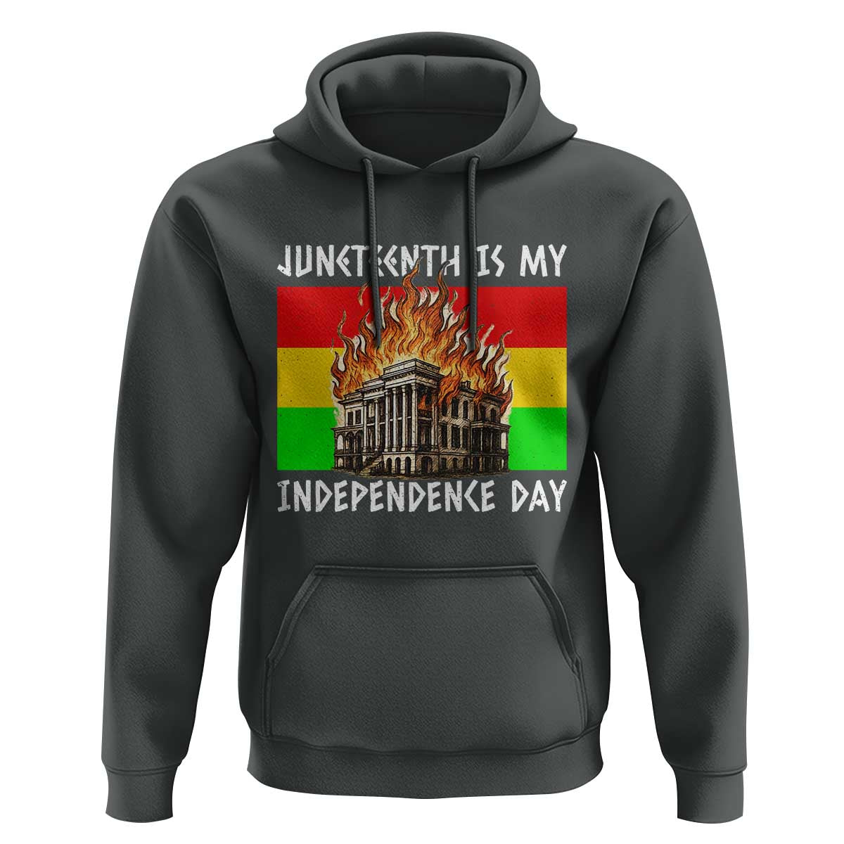 Juneteenth Is My Independence Day Hoodie Bold Afro Liberation Pan-African Flag - Wonder Print Shop