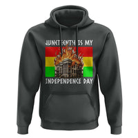 Juneteenth Is My Independence Day Hoodie Bold Afro Liberation Pan-African Flag - Wonder Print Shop