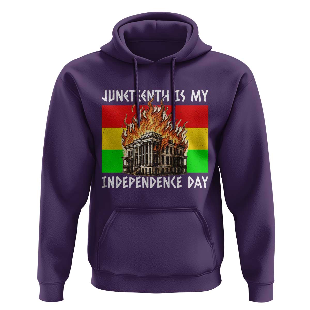 Juneteenth Is My Independence Day Hoodie Bold Afro Liberation Pan-African Flag - Wonder Print Shop