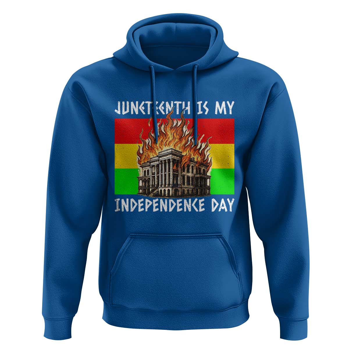 Juneteenth Is My Independence Day Hoodie Bold Afro Liberation Pan-African Flag - Wonder Print Shop