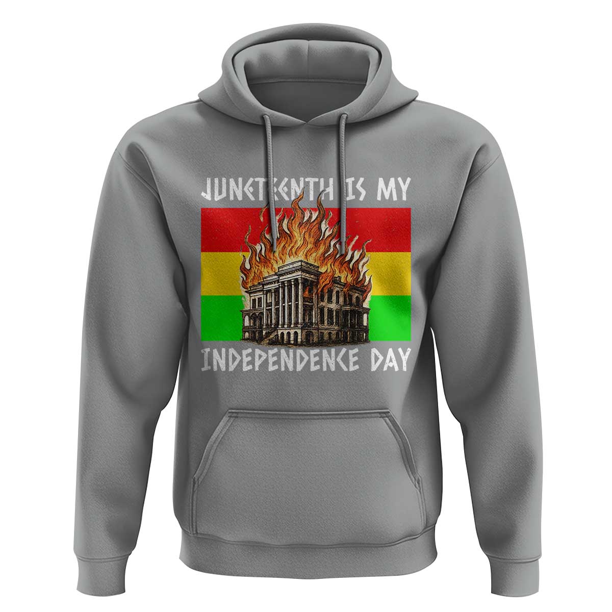 Juneteenth Is My Independence Day Hoodie Bold Afro Liberation Pan-African Flag - Wonder Print Shop
