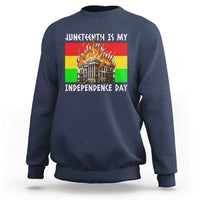 Juneteenth Is My Independence Day Sweatshirt Bold Afro Liberation Pan-African Flag - Wonder Print Shop