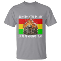 Juneteenth Is My Independence Day T Shirt Bold Afro Liberation Pan-African Flag - Wonder Print Shop