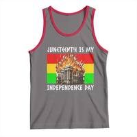 Juneteenth Is My Independence Day Tank Top Bold Afro Liberation Pan-African Flag - Wonder Print Shop