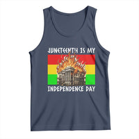 Juneteenth Is My Independence Day Tank Top Bold Afro Liberation Pan-African Flag - Wonder Print Shop