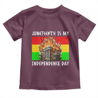 Juneteenth Is My Independence Day Toddler T Shirt Bold Afro Liberation Pan-African Flag - Wonder Print Shop