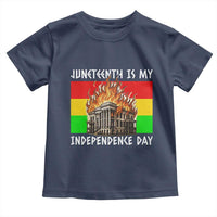 Juneteenth Is My Independence Day Toddler T Shirt Bold Afro Liberation Pan-African Flag - Wonder Print Shop
