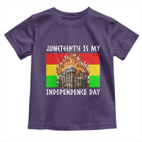 Juneteenth Is My Independence Day Toddler T Shirt Bold Afro Liberation Pan-African Flag - Wonder Print Shop