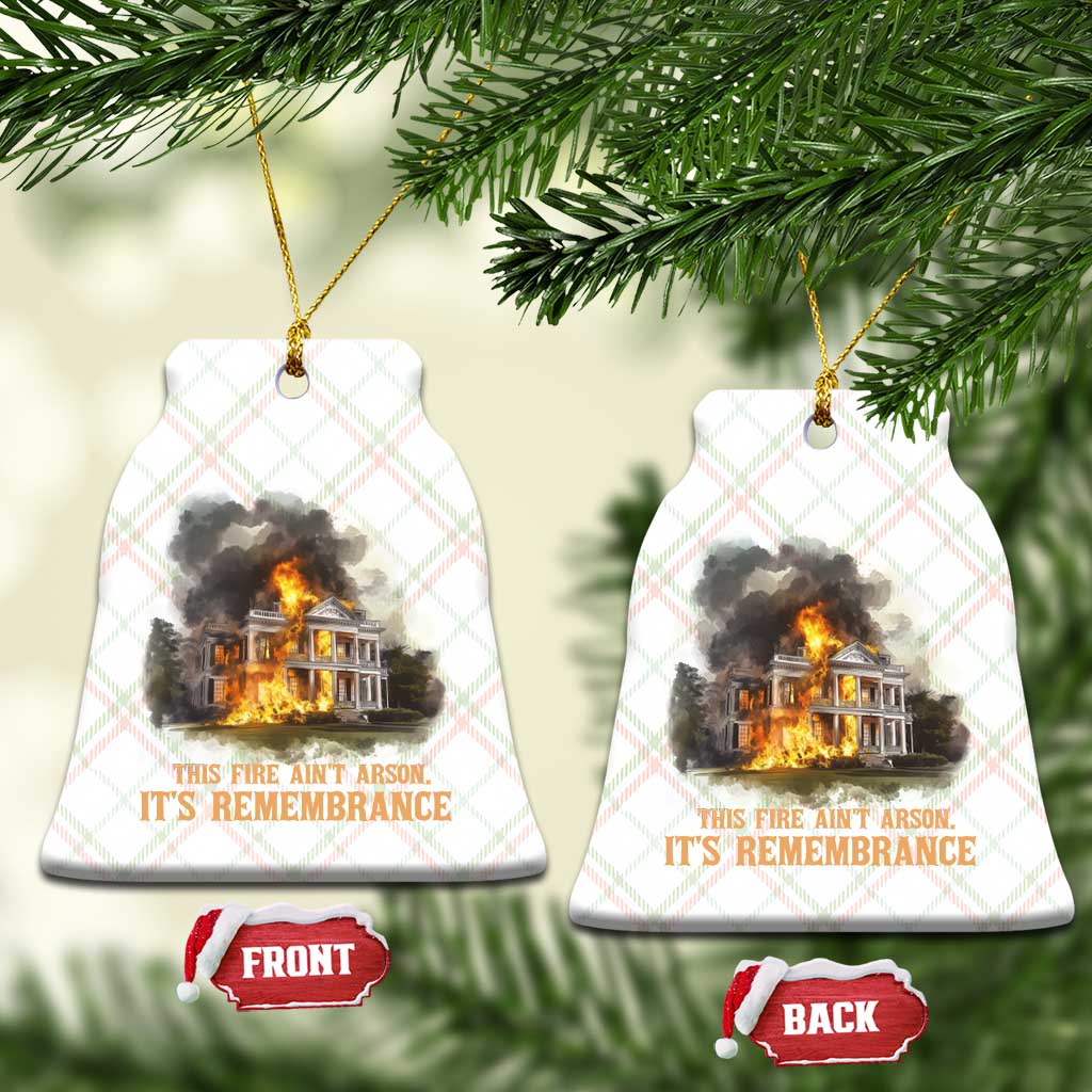 Juneteenth Ancestral Justice Ceramic Ornament This Fire Aint Arson It is Remembrance Black History - Wonder Print Shop