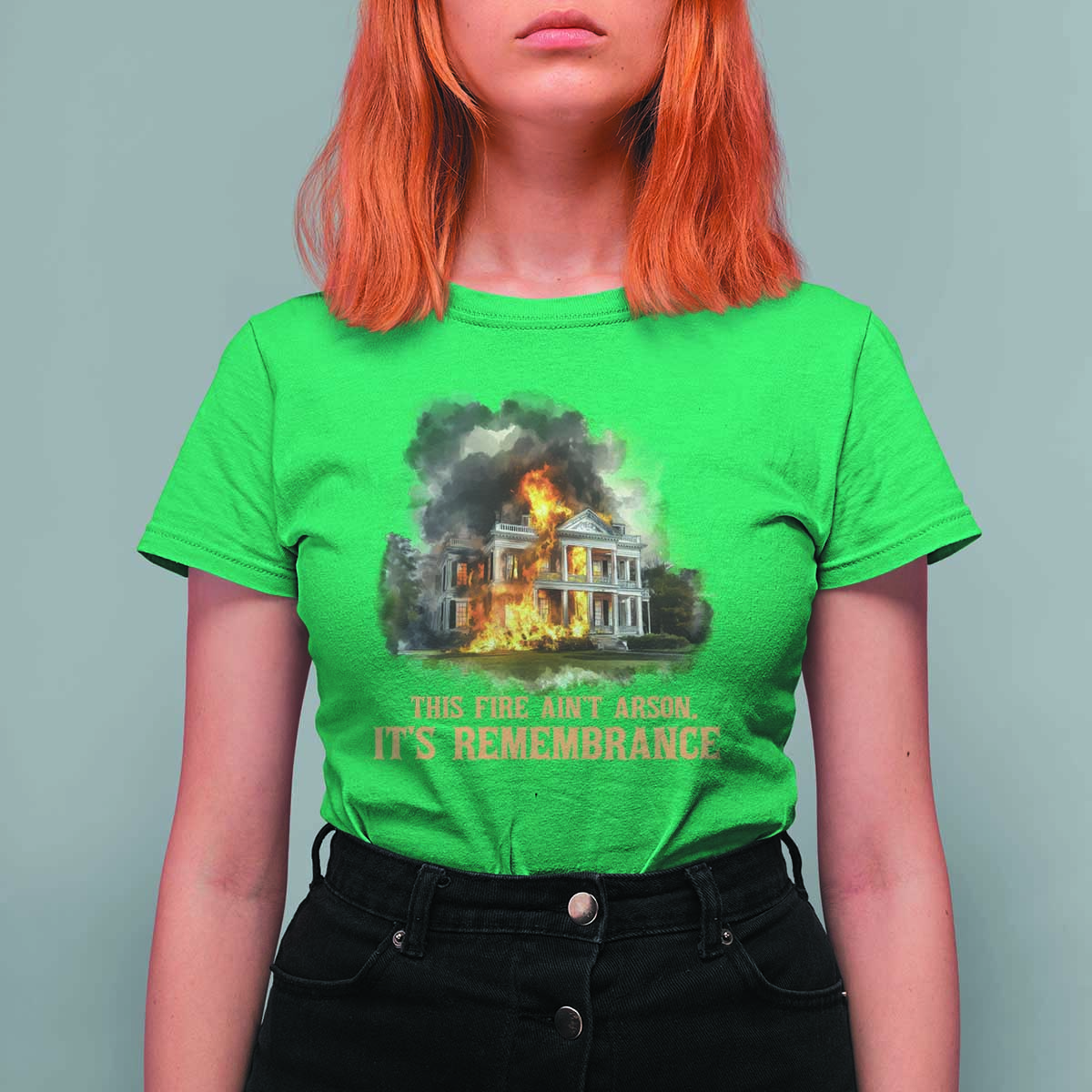 Juneteenth Ancestral Justice T Shirt For Women This Fire Aint Arson It is Remembrance Black History - Wonder Print Shop