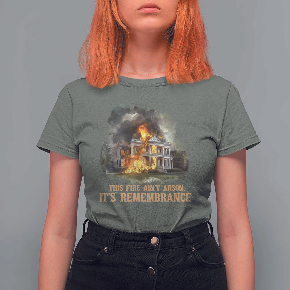 Juneteenth Ancestral Justice T Shirt For Women This Fire Aint Arson It is Remembrance Black History - Wonder Print Shop