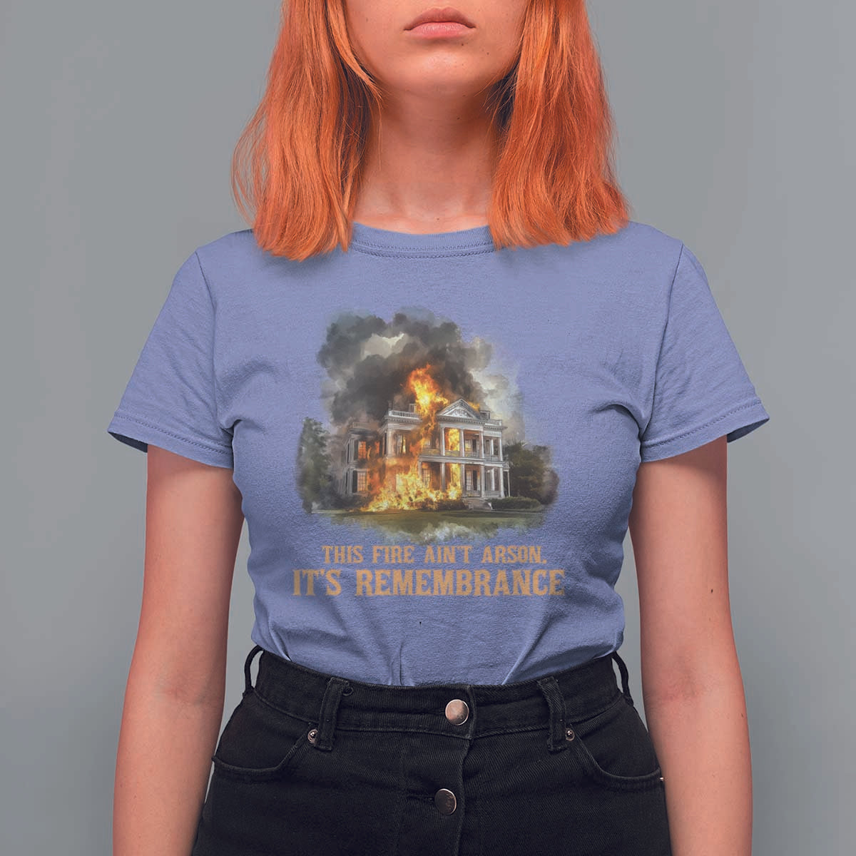 Juneteenth Ancestral Justice T Shirt For Women This Fire Aint Arson It is Remembrance Black History - Wonder Print Shop