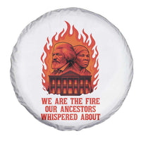 Harriet Tubman and Frederick Douglass Spare Tire Cover We Are the Fire Our Ancestors Whispered About Juneteenth 1865 - Wonder Print Shop
