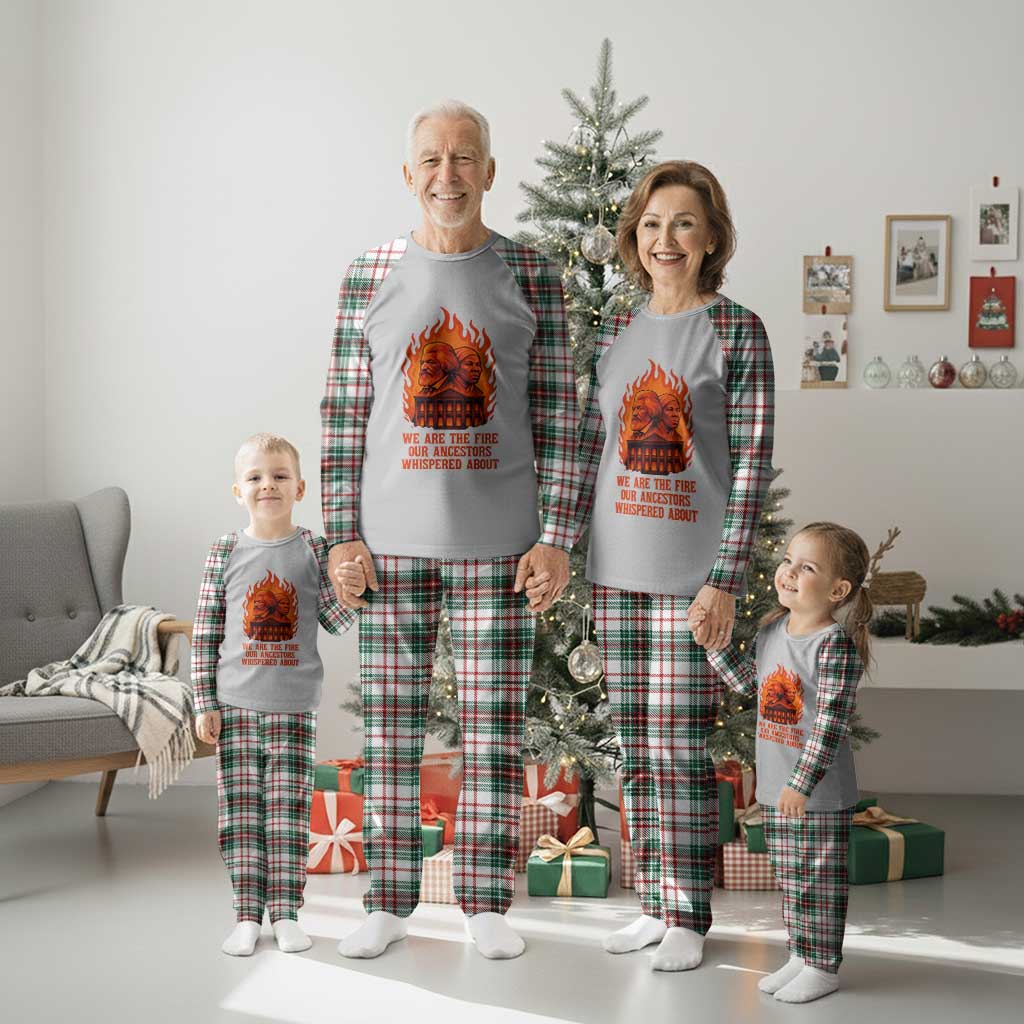 Harriet Tubman and Frederick Douglass Plaid Pajama Set We Are the Fire Our Ancestors Whispered About Juneteenth 1865 - Wonder Print Shop