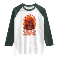 Harriet Tubman and Frederick Douglass Raglan Shirt We Are the Fire Our Ancestors Whispered About Juneteenth 1865 - Wonder Print Shop