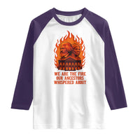 Harriet Tubman and Frederick Douglass Raglan Shirt We Are the Fire Our Ancestors Whispered About Juneteenth 1865 - Wonder Print Shop