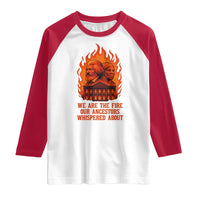 Harriet Tubman and Frederick Douglass Raglan Shirt We Are the Fire Our Ancestors Whispered About Juneteenth 1865 - Wonder Print Shop