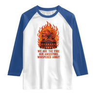 Harriet Tubman and Frederick Douglass Raglan Shirt We Are the Fire Our Ancestors Whispered About Juneteenth 1865 - Wonder Print Shop