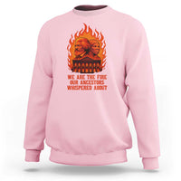 Harriet Tubman and Frederick Douglass Sweatshirt We Are the Fire Our Ancestors Whispered About Juneteenth 1865 - Wonder Print Shop