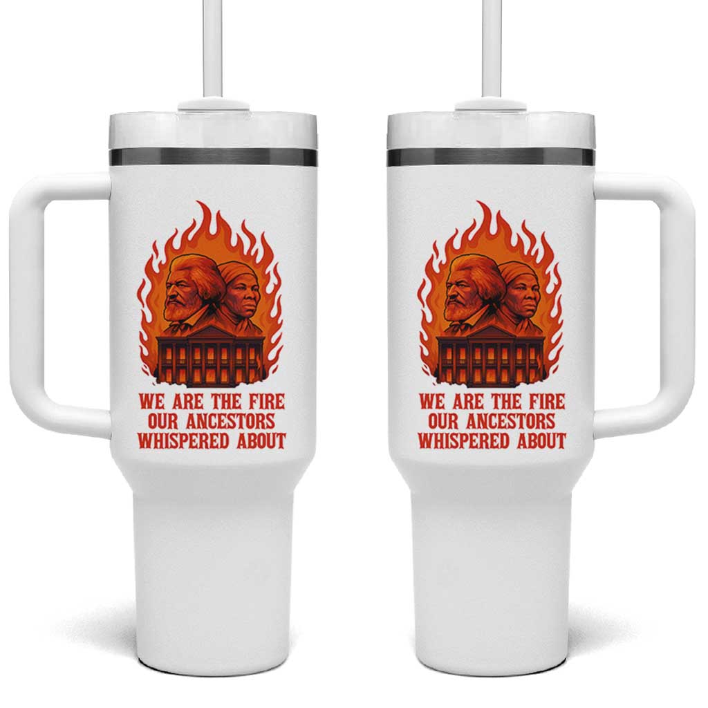Harriet Tubman and Frederick Douglass Tumbler With Handle We Are the Fire Our Ancestors Whispered About Juneteenth 1865 - Wonder Print Shop