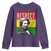 Respect Frederick Douglass Youth Sweatshirt It Is Easier To Build Strong Children Empowerment - Wonder Print Shop