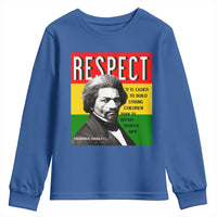 Respect Frederick Douglass Youth Sweatshirt It Is Easier To Build Strong Children Empowerment - Wonder Print Shop