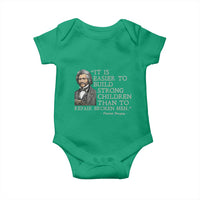 Vintage Frederick Douglass Baby Onesie It Is Easier To Build Strong Children Than To Repair Broken Men - Wonder Print Shop
