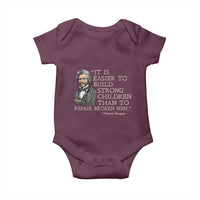 Vintage Frederick Douglass Baby Onesie It Is Easier To Build Strong Children Than To Repair Broken Men - Wonder Print Shop
