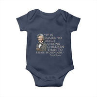 Vintage Frederick Douglass Baby Onesie It Is Easier To Build Strong Children Than To Repair Broken Men - Wonder Print Shop