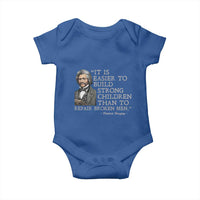 Vintage Frederick Douglass Baby Onesie It Is Easier To Build Strong Children Than To Repair Broken Men - Wonder Print Shop