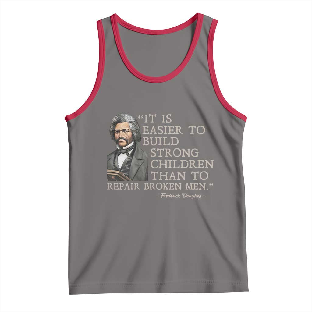 Vintage Frederick Douglass Tank Top It Is Easier To Build Strong Children Than To Repair Broken Men - Wonder Print Shop