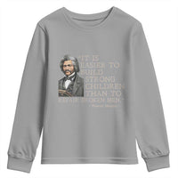 Vintage Frederick Douglass Youth Sweatshirt It Is Easier To Build Strong Children Than To Repair Broken Men - Wonder Print Shop