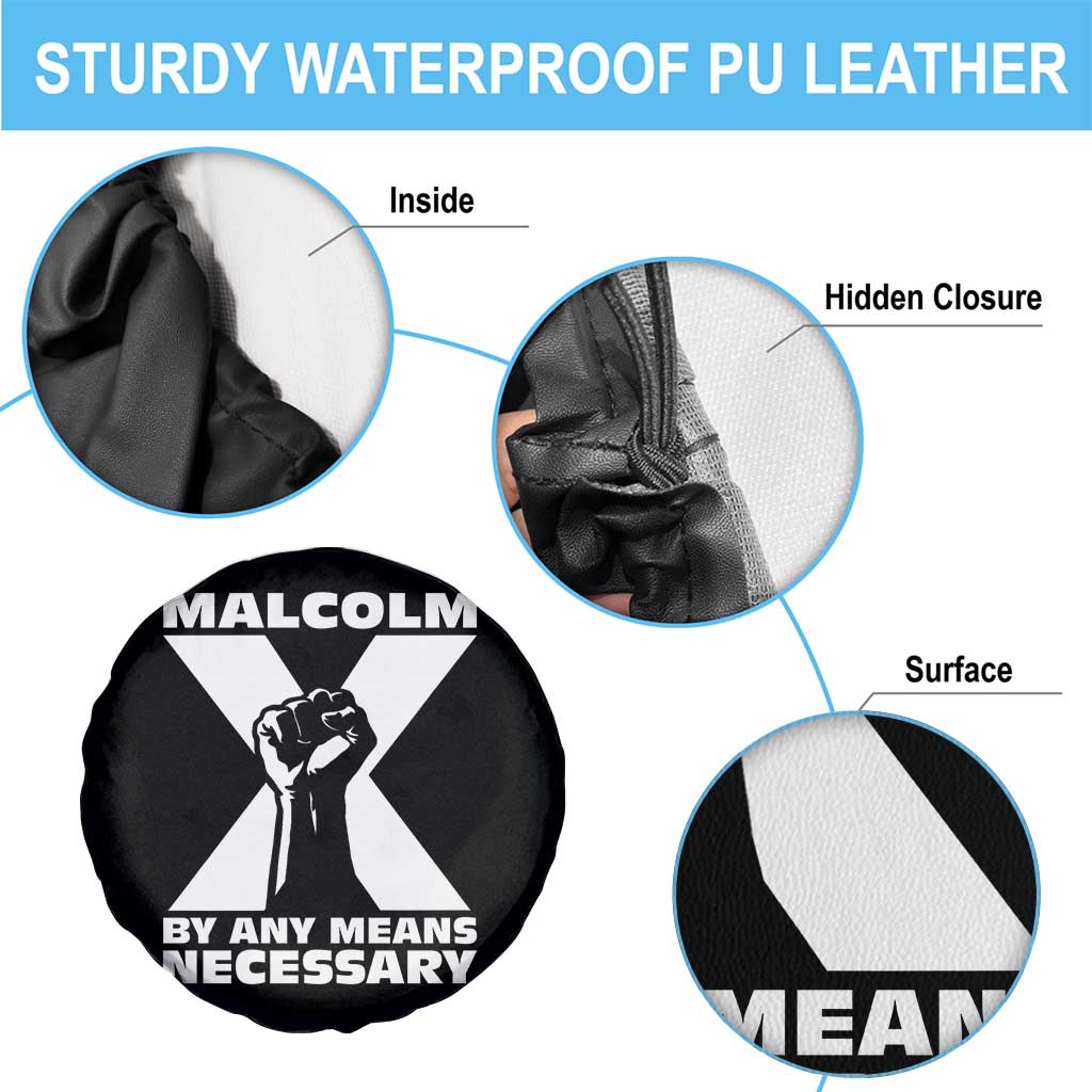 Malcolm X Power Fist Spare Tire Cover Civil Rights Leader Pride Bold Statement - Wonder Print Shop