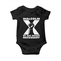 Malcolm X Power Fist Baby Onesie Civil Rights Leader Pride Bold Statement - Wonder Print Shop