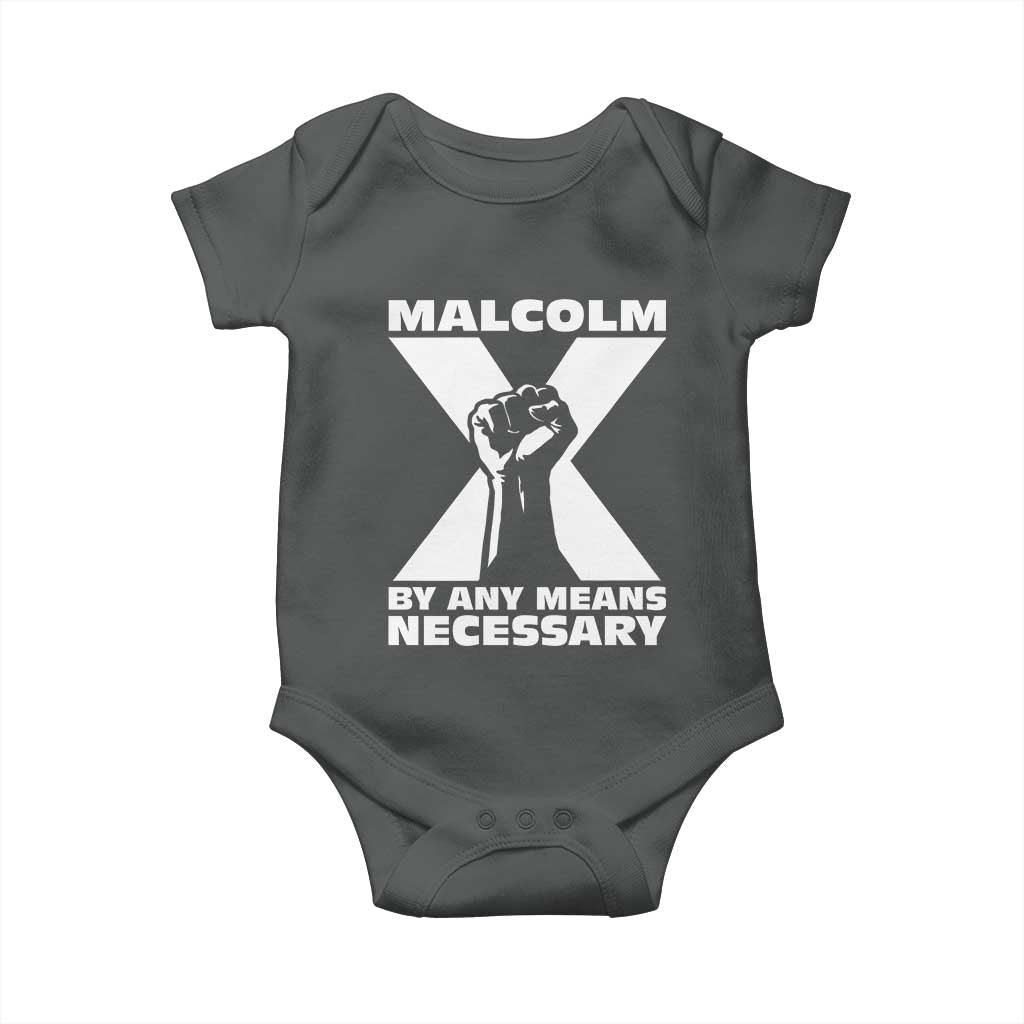 Malcolm X Power Fist Baby Onesie Civil Rights Leader Pride Bold Statement - Wonder Print Shop